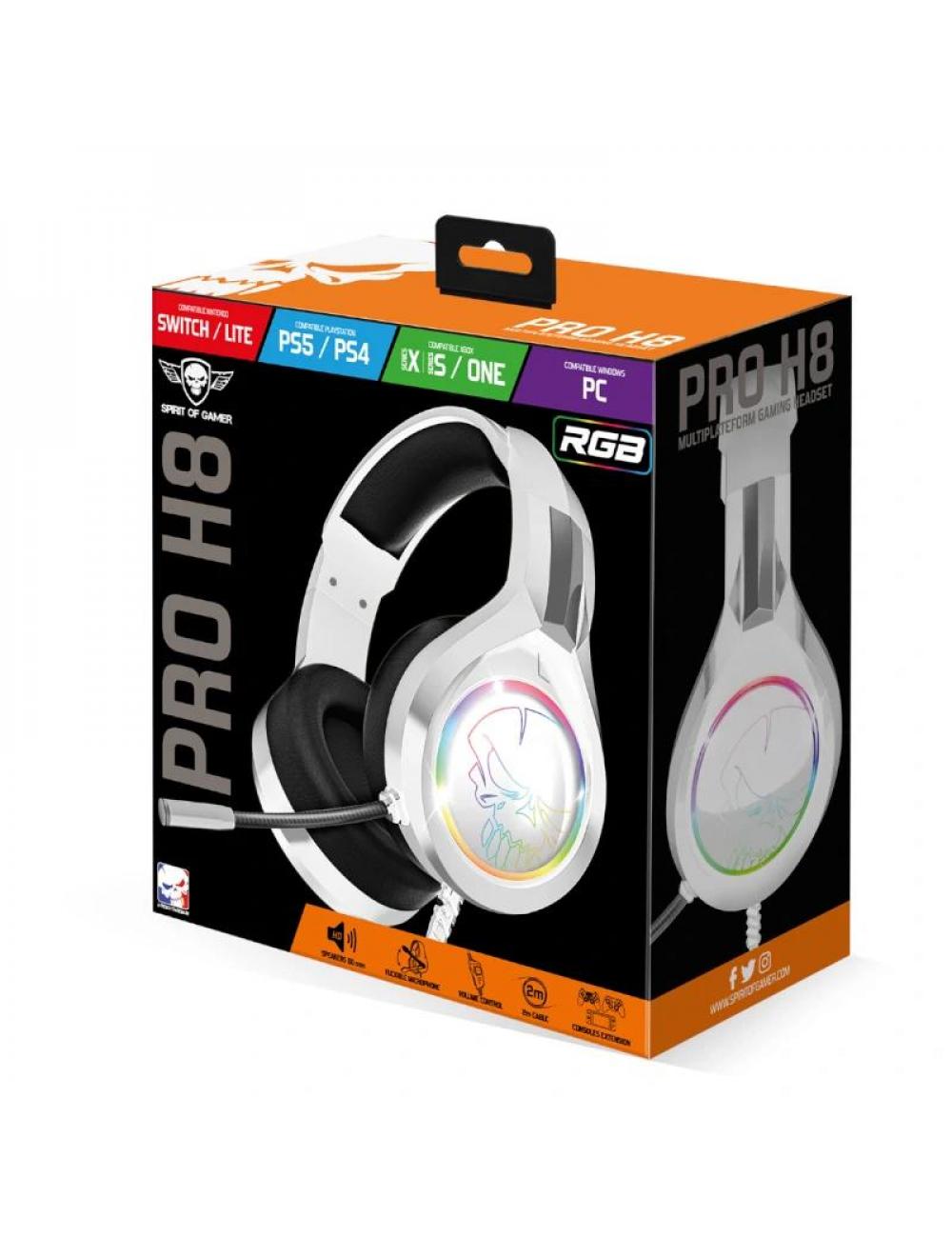 Spirit of gamer auricular pro-h8 white