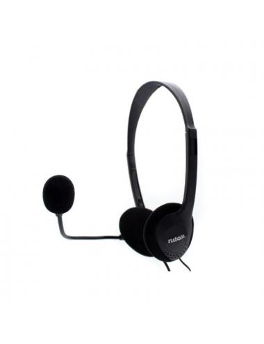 Nilox auriculares nxcm0000004 doble jack negro