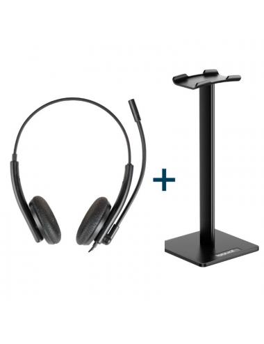 Iggual kit auriculares enc3030 + soporte sa22
