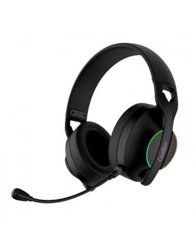 Coolbox gaming auriculares diadema mic wb01 rf+bt