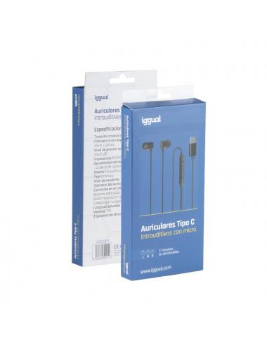 Iggual auriculares tipo c intrauditivos con micro