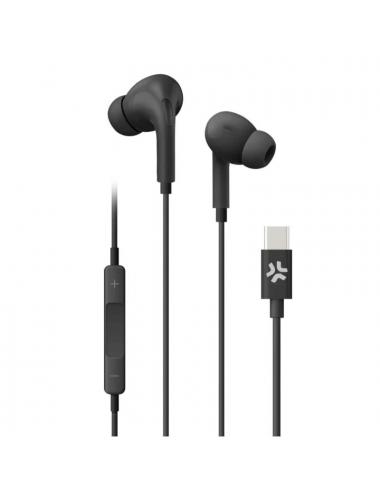 Celly auriculares cable usb-c negro