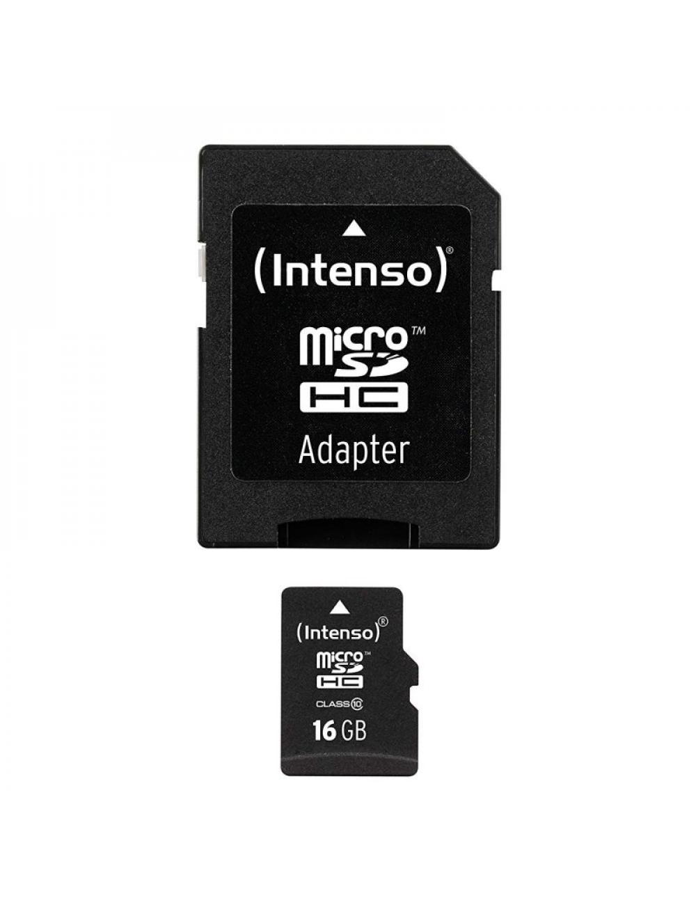 Intenso 3413470 micro sd clase 10 16gb c/adapt