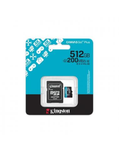 Kingston microsd canvas go! plus 4 512gb 200 mb-s