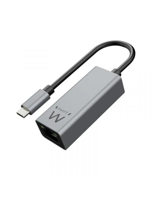 Ewent adaptador de red gigabit usb-c aluminio