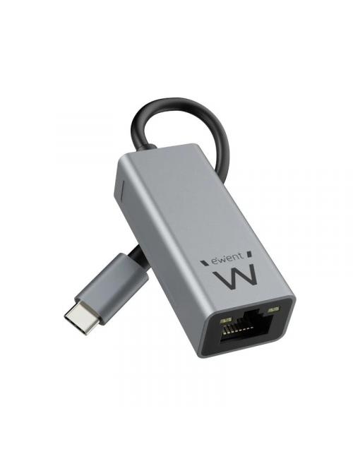 Ewent adaptador de red gigabit usb-c aluminio