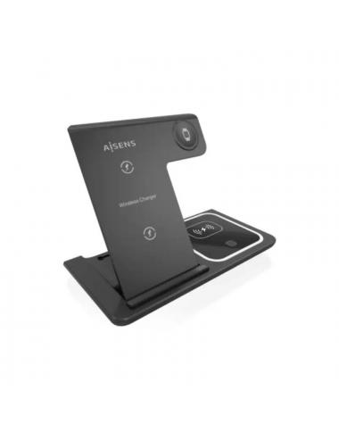 Aisens cargador inal疥brico usbc 15w 3 en 1 compac