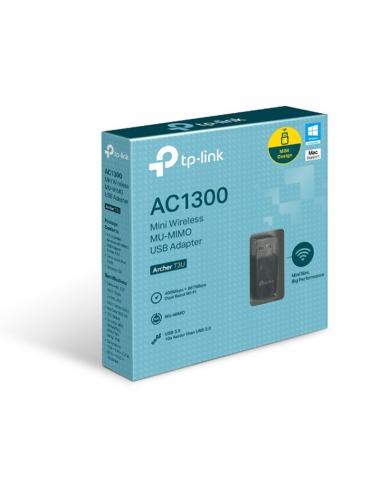 Tp-link archer t3u mini adaptador usb wifi ac1300