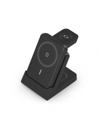 Aisens cargador inal疥brico usbc 15w 4 en 1 negro