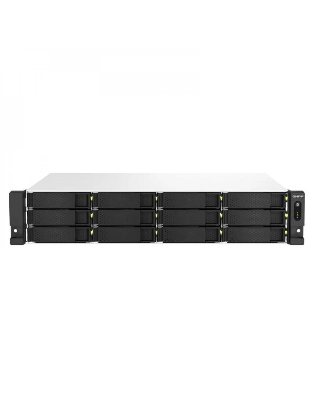 Qnap ts-1264u-rp-8g nas 12xhdd-bay 2x2.5gbe