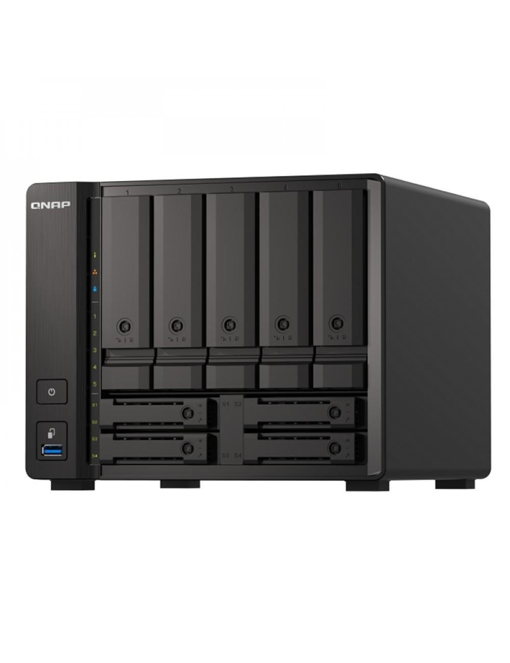 Qnap ts-h973ax-8g nas 9xhdd-bay 2x2.5gbe+1x10gb
