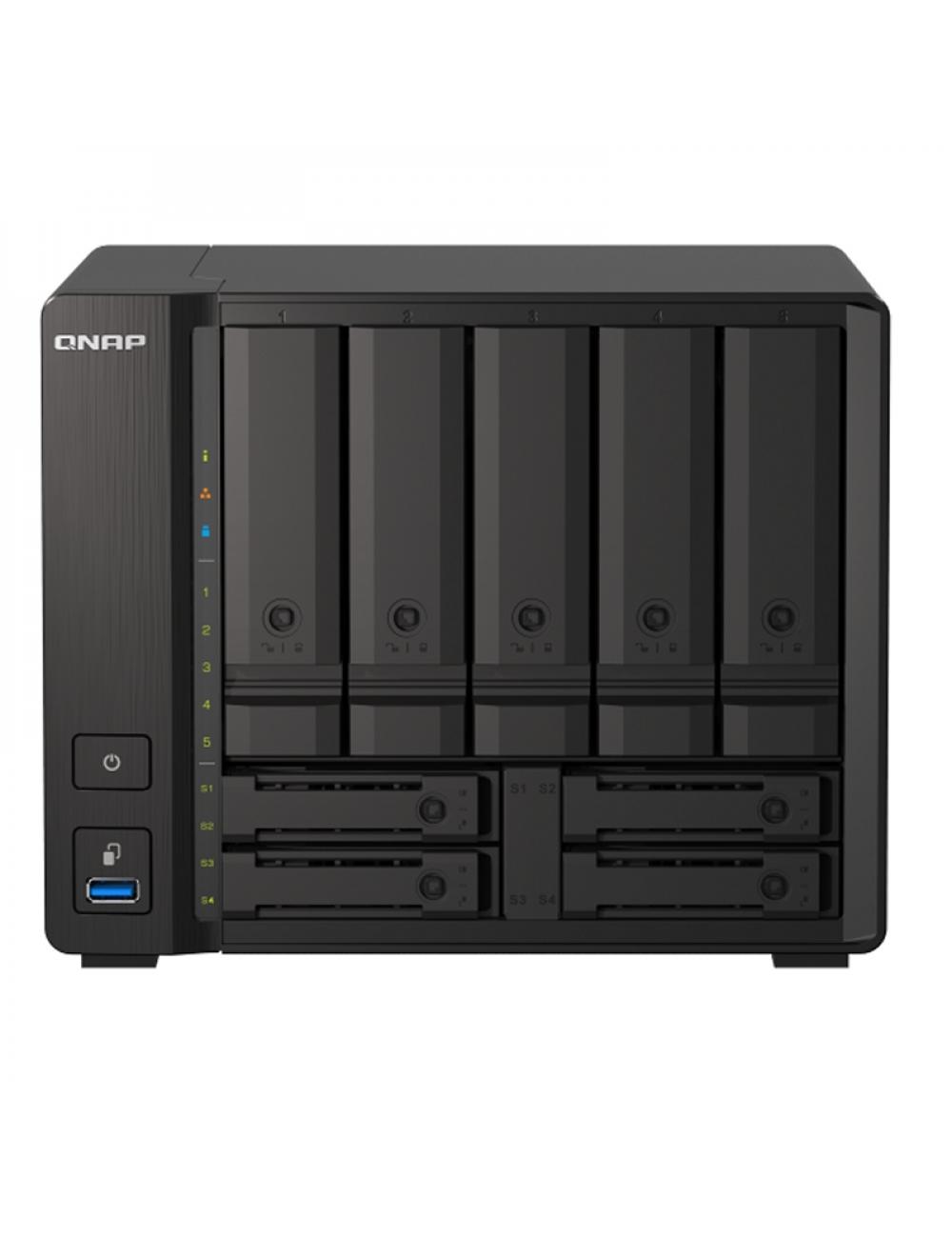 Qnap ts-h973ax-8g nas 9xhdd-bay 2x2.5gbe+1x10gb