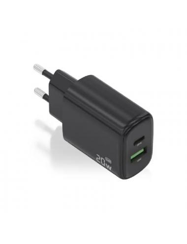 Aisens cargador gan 20w usb-c pd 3.0 usb-a qc3.0