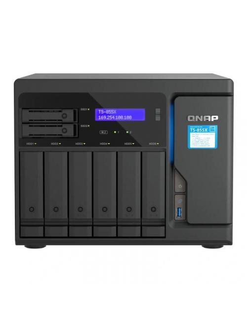 Qnap ts-855x-8g nas 6+2 bay 2x2.5gbe 4xusb