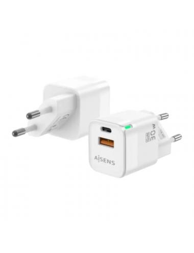 Aisens cargador gan 30w usb-c pd3.0 qc4.0 usb-a