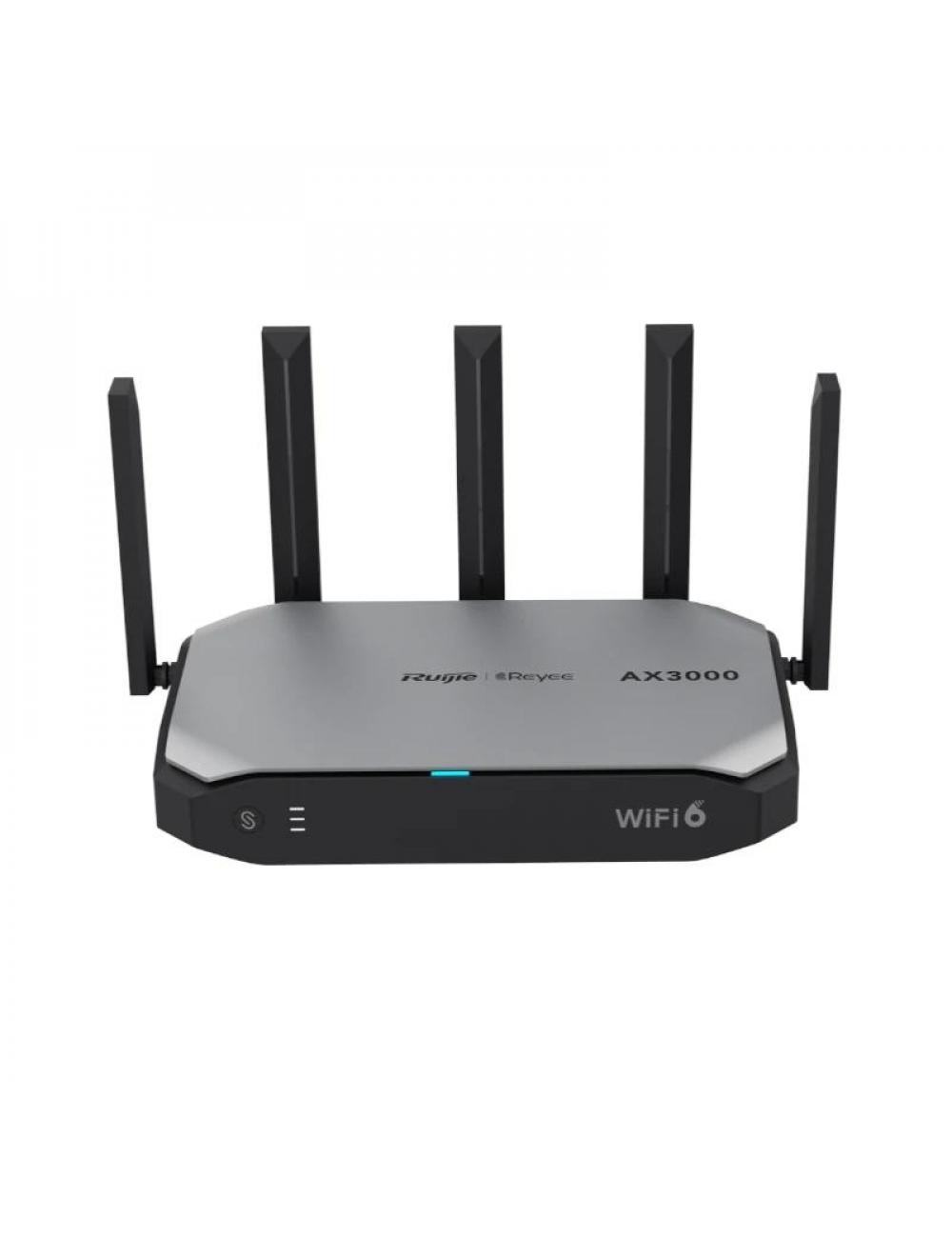 Reyee router wifi6 ax3000 dual band metal 5xgbe