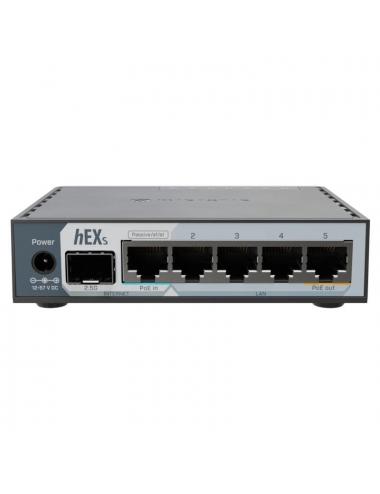 Mikrotik e60iugs hex router 5xgbe poe-i/o 1x2.5sfp