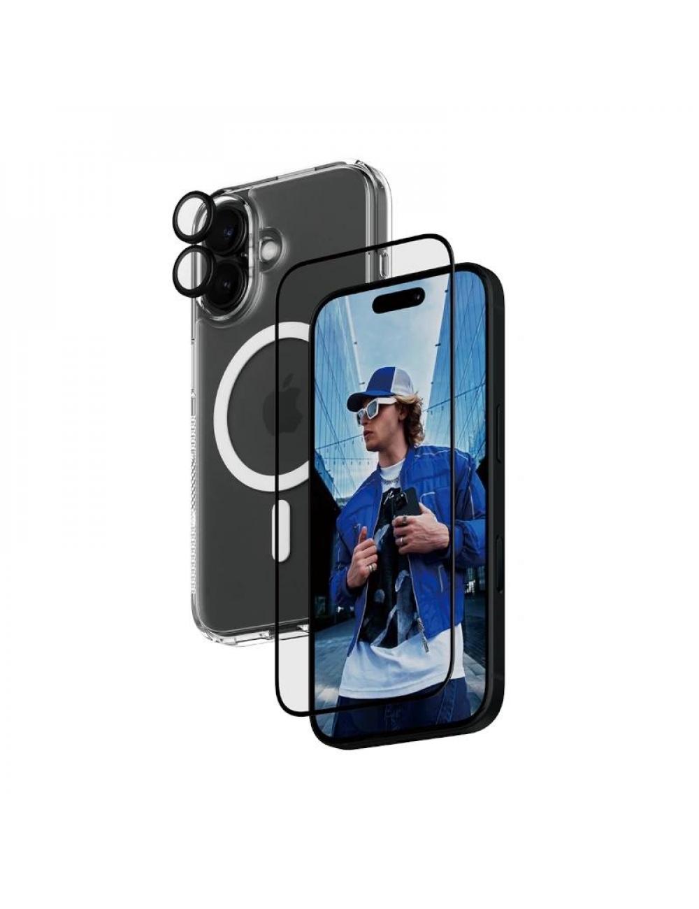 Panzerglass 3-in-1 bundle proteccion iphone 16