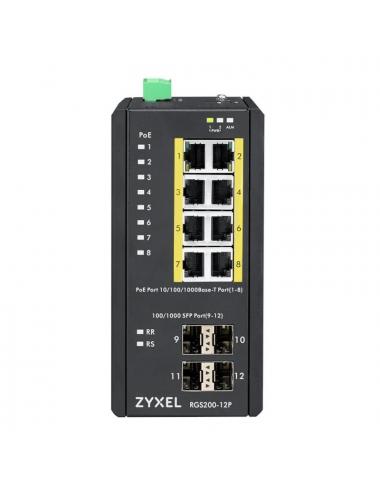 Zyxel rgs200-12p switch poe gest din 240w ip30