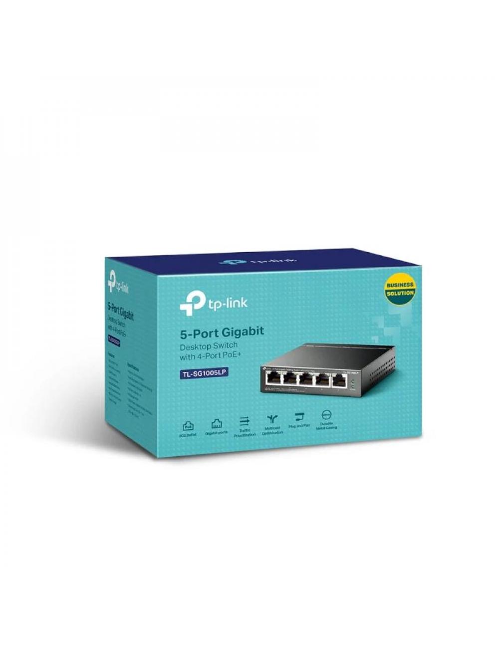 Tp-link tl-sg1005lp switch 5xgb (4xpoe+)