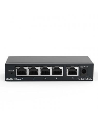 Reyee unmanaged switch 5xgb rj45 steel case