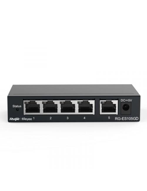 Reyee unmanaged switch 5xgb rj45 steel case