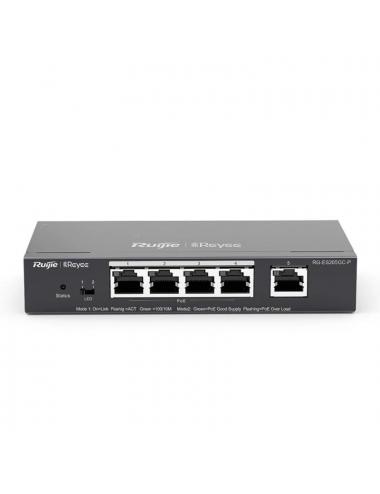 Reyee switch 5xgb rj45 (4 poe/poe+) 54w steel