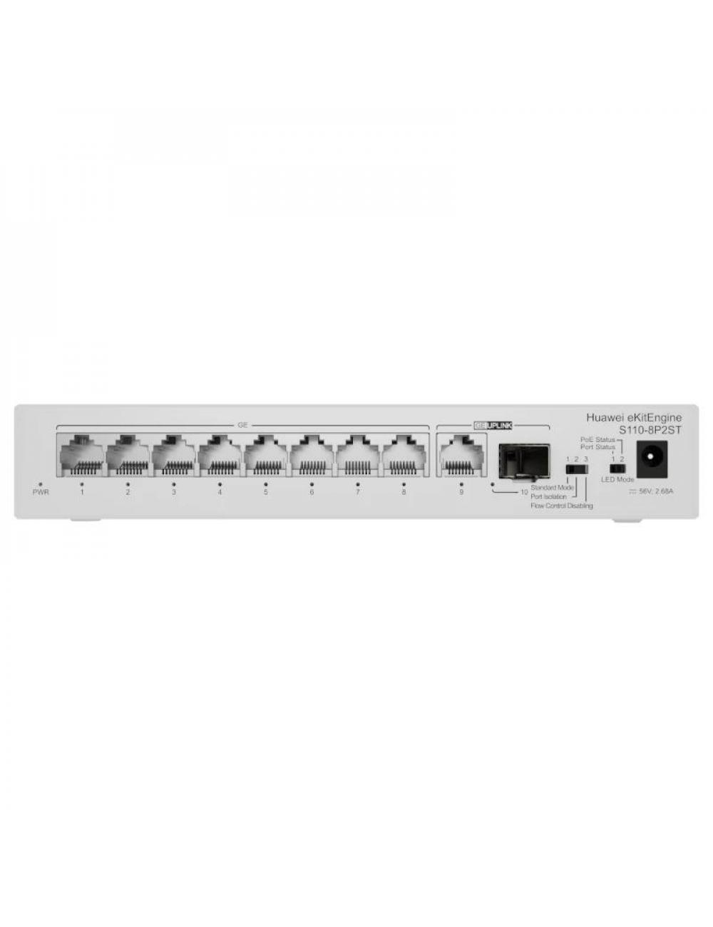 Huawei s110-8p2st switch 8xge poe+ 1xge sfp