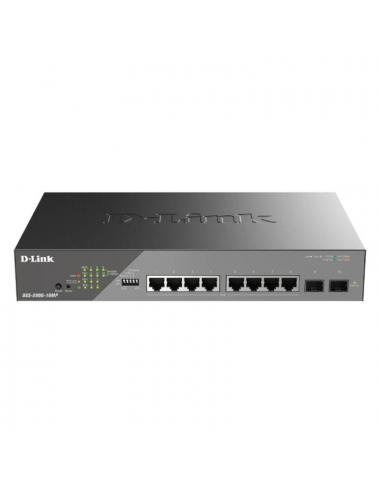 D-link dss-200g-10mp switch 8xgbe poe 2xsfp lr