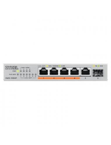 Zyxel xmg-105 switch 5x2,5g 1xsfp+ poe++ desktop