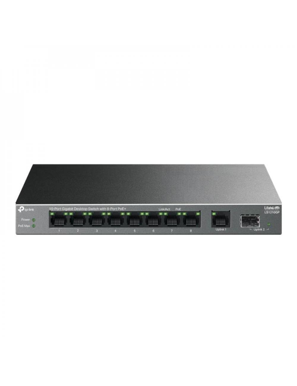 Tp-link ls1210gp switch 8xg poe+ 1xgb 1xsfp 61w