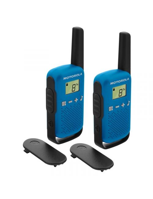Motorola t42 walkie talkie 4km 16ch azul duo