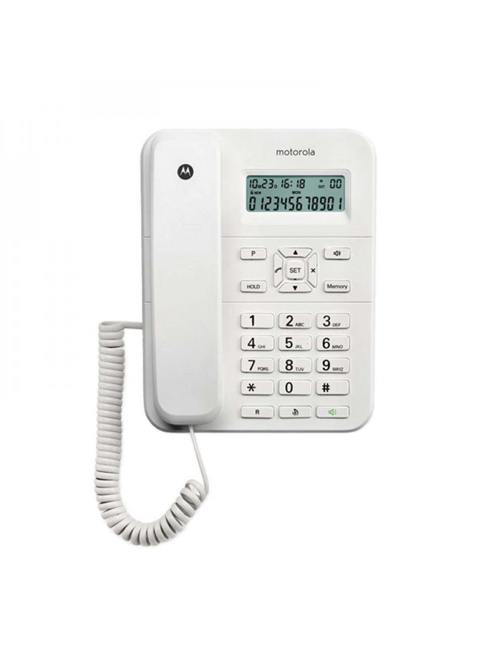 Motorola ct202 telefono ml id lcd blanco