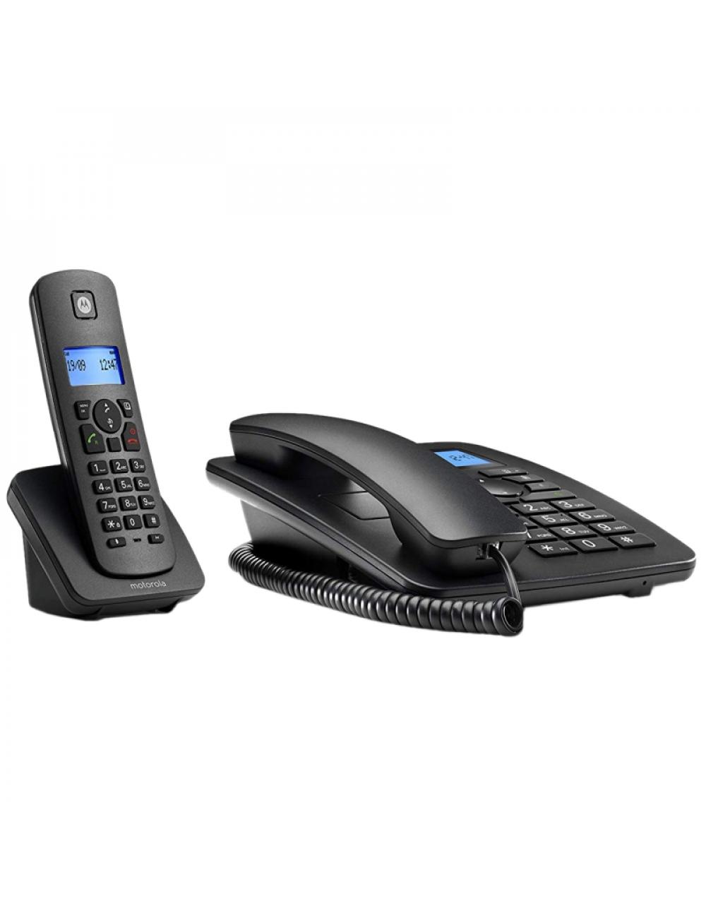 Motorola c4201 telefono combo fijo + dect negro