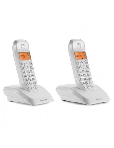 Motorola s1202 telefono dect duo blanco