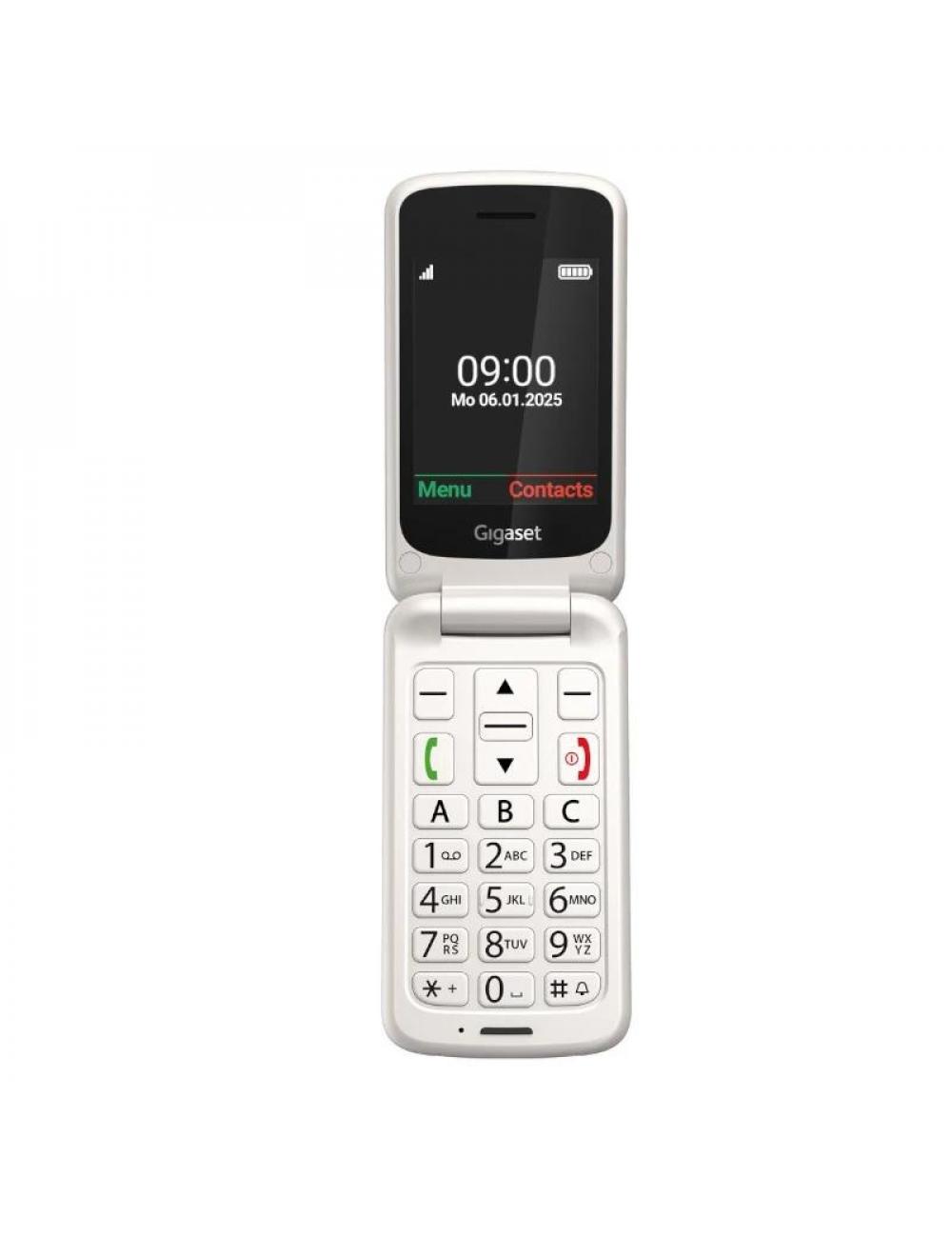 Gigaset mil senior gl595 2.8" sim blanco perla