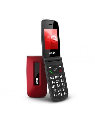 Spc 2342r titan 4g movil senior 2.4" s.help rojo