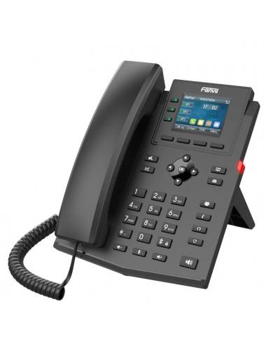 Fanvil x303p, 4 l匤eas sip, con poe, sin psu