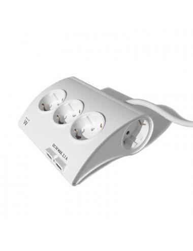 Ewent ew3935 regleta 5 schuko + 2 usb 2.1a