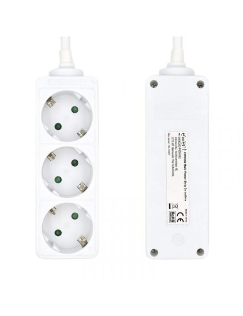 Ewent ew3958 regleta 3 tomas blanco