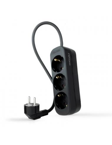 Nanocable regleta de enchufes 4 tomas 1.4 m negro