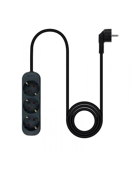 Nanocable regleta de enchufes 4 tomas 1.4 m negro