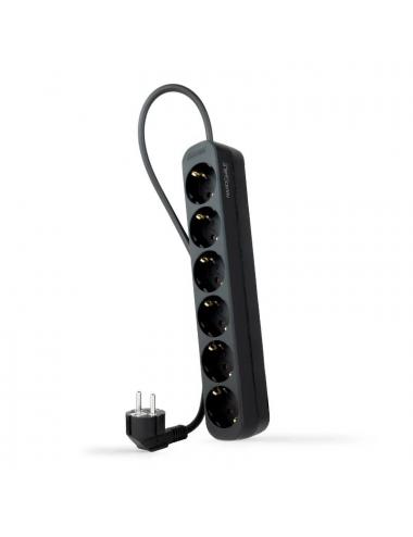 Nanocable regleta de enchufes 6 tomas 1.4 m negro