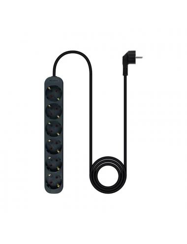 Nanocable regleta de enchufes 6 tomas 1.4 m negro