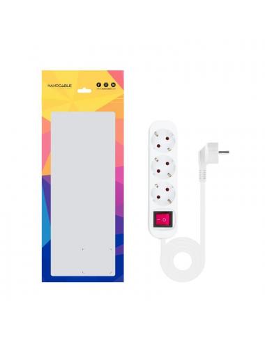 Nanocable regleta 3 tomas interruptor blanco