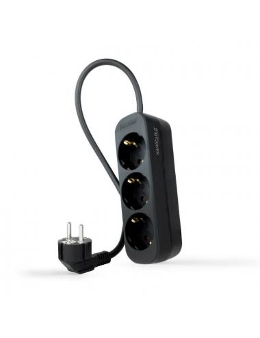 Nanocable regleta de enchufes 3 tomas 1.4 m negro