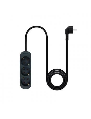 Nanocable regleta de enchufes 3 tomas 1.4 m negro