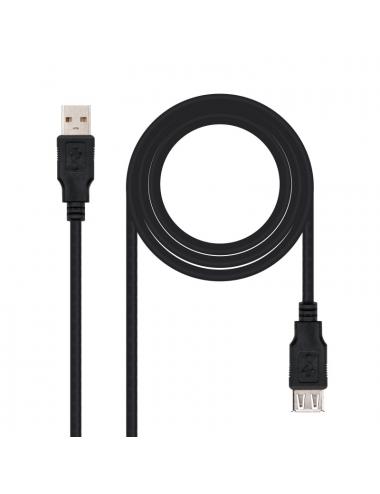 Nanocable cable usb 2.0, tipo a/m-a/h, negro, 3m