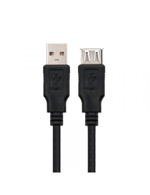 Nanocable cable usb 2.0 tipo-a m/h p negro 1m