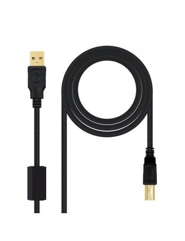 Nanocable cable usb 2.0 impresora ferrita 5 m
